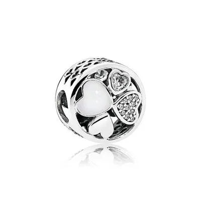 925 Sterling Silver Charm Beads Fit Bracelet Heart Star Flower DIY Jewelry For Women Gift Team Bride Grandma Family Tree