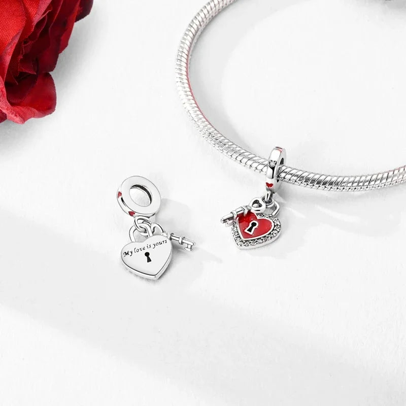 Original 925 Sterling Silver Charms Beads Family Affection Friendship Heart Charm Fit Original Bracelet DIY Women Jewelry Gift