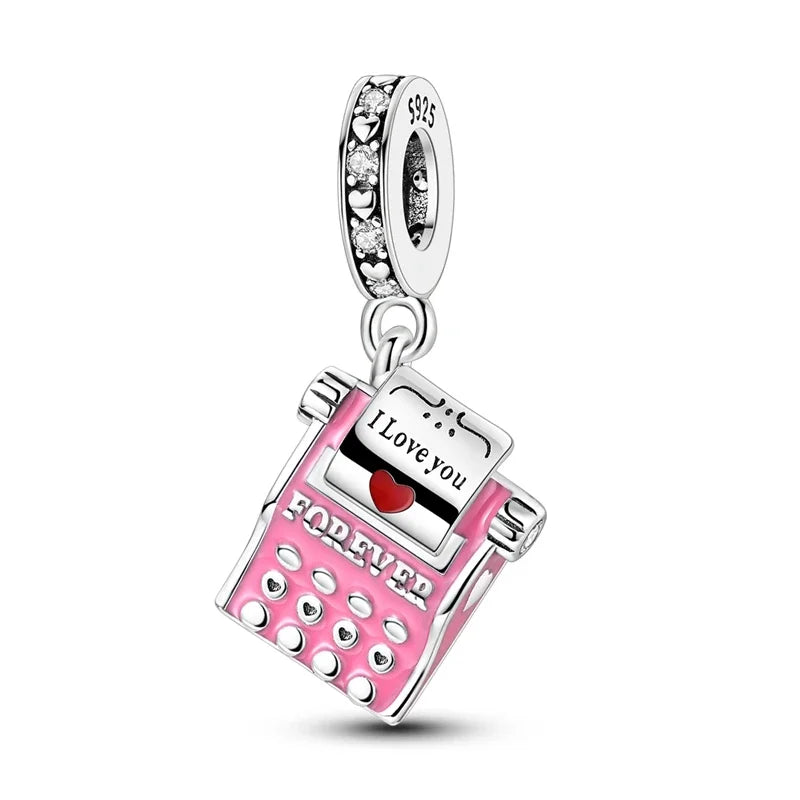 Original 925 Sterling Silver Charms Beads Family Affection Friendship Heart Charm Fit Original Bracelet DIY Women Jewelry Gift