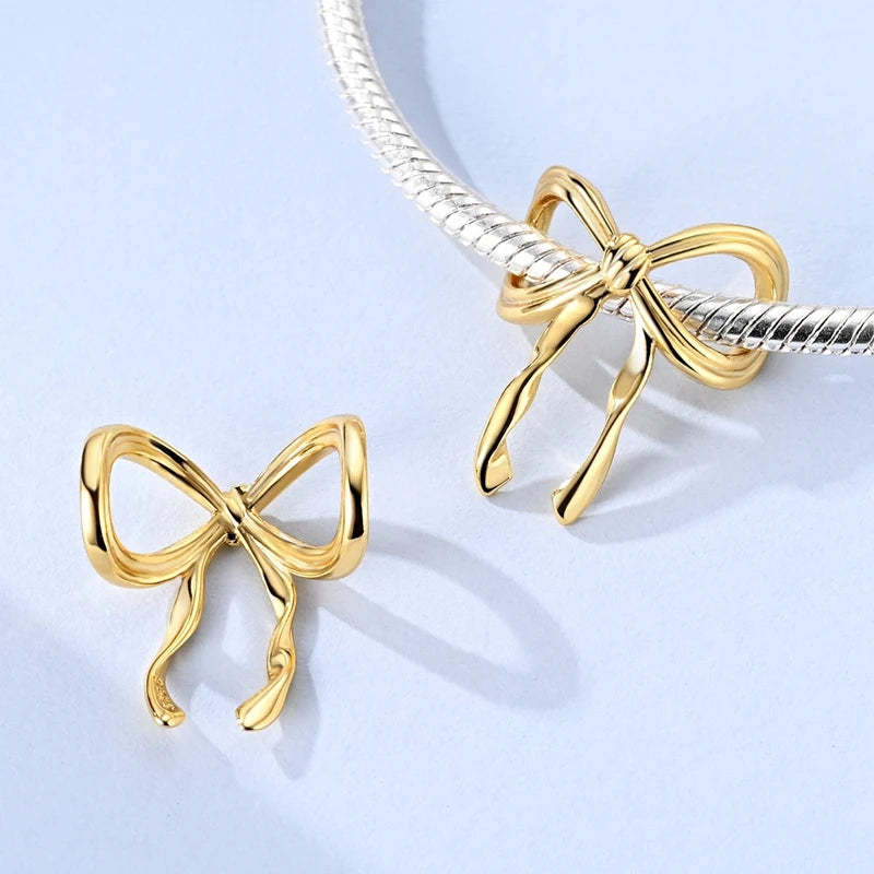 925 Sterling Silver Bowknot Charms