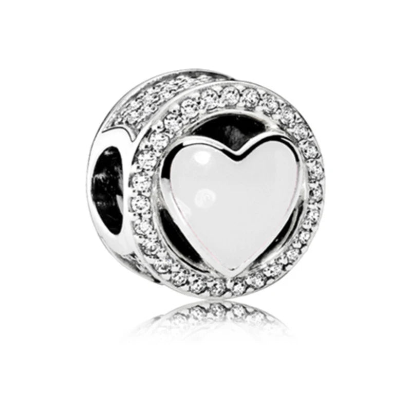 925 Sterling Silver Charm Beads Fit Bracelet Heart Star Flower DIY Jewelry For Women Gift Team Bride Grandma Family Tree