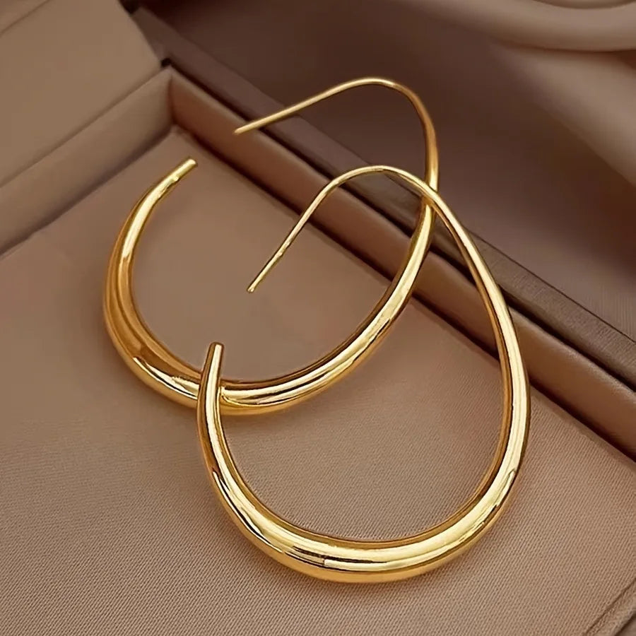 Minimalist Gold Plated Hoop Earrings | Everyday Gold Earrings for Women | Dainty Lightweight Jewelry | Simple Modern Fashion Earrings | Gift for Her
