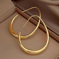 Minimalist Gold Plated Hoop Earrings | Everyday Gold Earrings for Women | Dainty Lightweight Jewelry | Simple Modern Fashion Earrings | Gift for Her