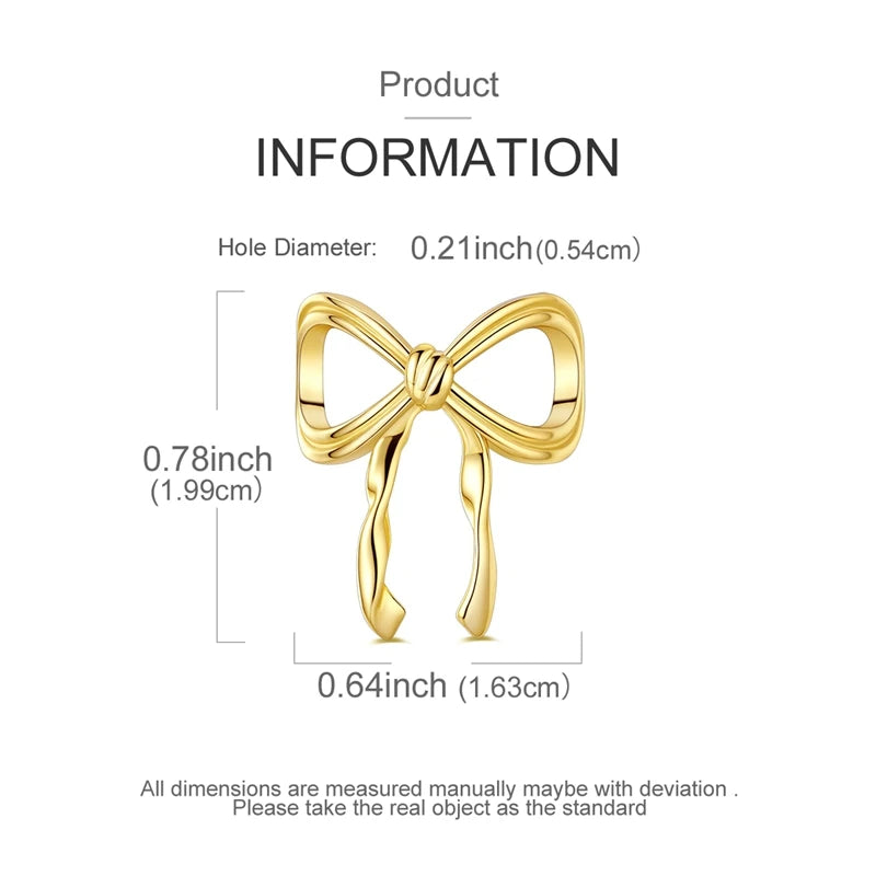 925 Sterling Silver Bowknot Charms