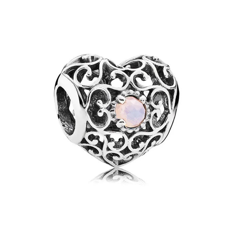New 2025 925 Silver Birth stone Collection Charm Green Red Pink Yellow Bead Fit Original Bracelet Women Jewelry Gift DIY