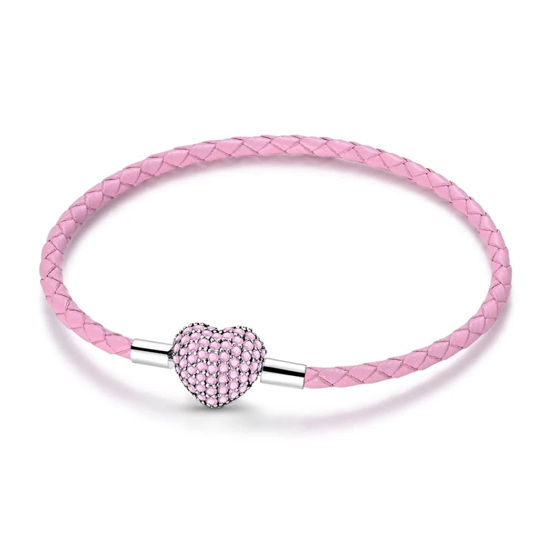 925 Sterling Silver Charm Bracelet for Women | Adjustable Star & Heart CZ Bracelet Fits Charm Beads