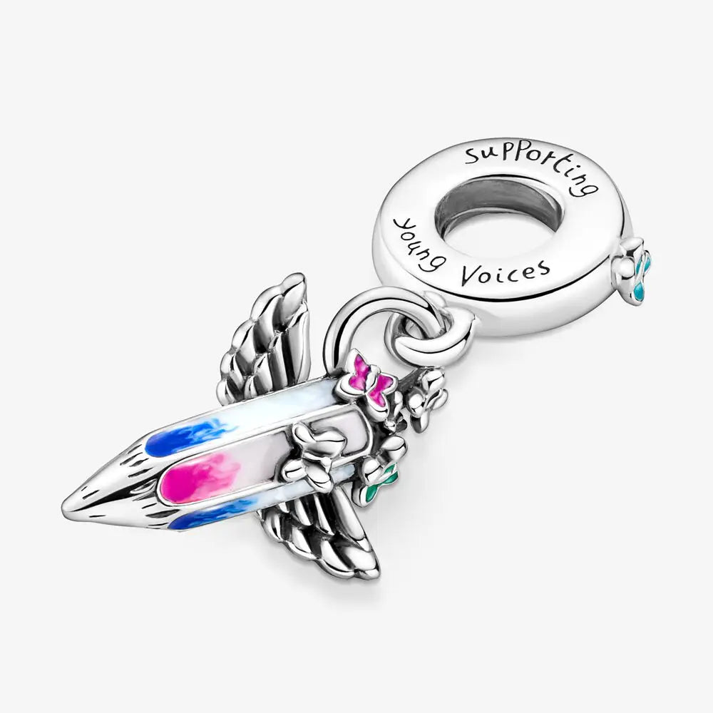 925 Sterling Silver I Love Reading Book Teacher Graduation Charms Beads Fit Original Pendant Bracelet DIY Fashion Woman Jewelry