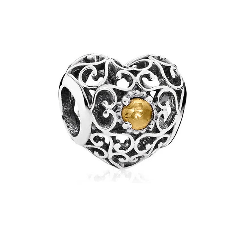 New 2025 925 Silver Birth stone Collection Charm Green Red Pink Yellow Bead Fit Original Bracelet Women Jewelry Gift DIY
