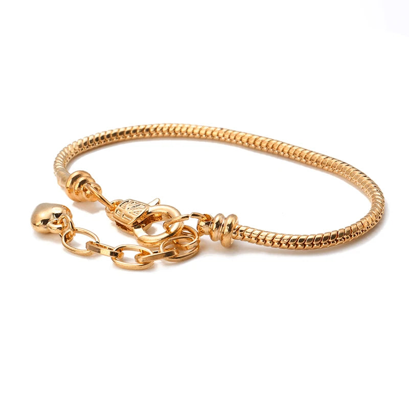 1 Pc Metal Bracelet Charm Beading Snake Link Chain for Handmade Jewelry Makings DIY Original Gifts Creative Friendship Bracelets