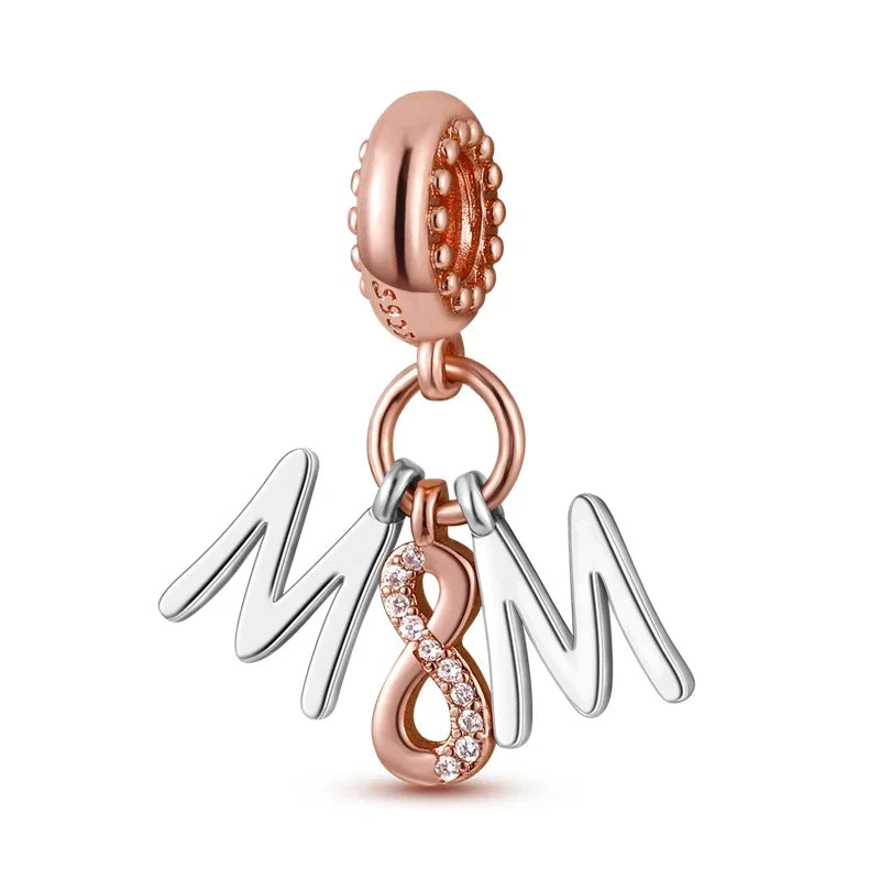 Original 925 Sterling Silver Charms Beads Family Affection Friendship Heart Charm Fit Original Bracelet DIY Women Jewelry Gift