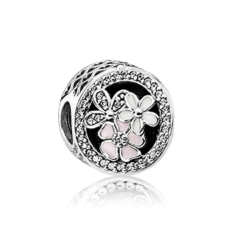 925 Sterling Silver Charm Beads Fit Bracelet Heart Star Flower DIY Jewelry For Women Gift Team Bride Grandma Family Tree