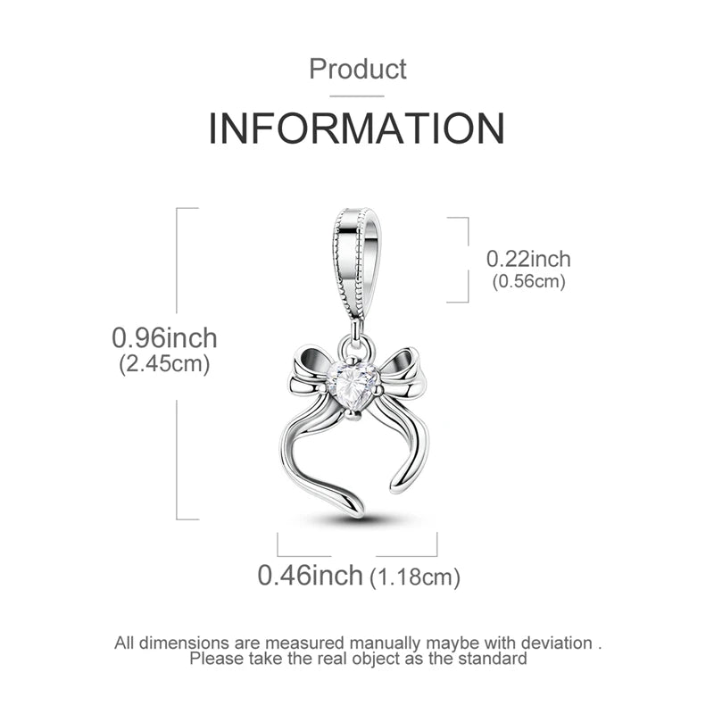 Original 925 Sterling Silver Charms Boot Dreamcatcher Bow Beads Pendants Fit Bracelet Necklace DIY Pendants Jewelry Women Gift