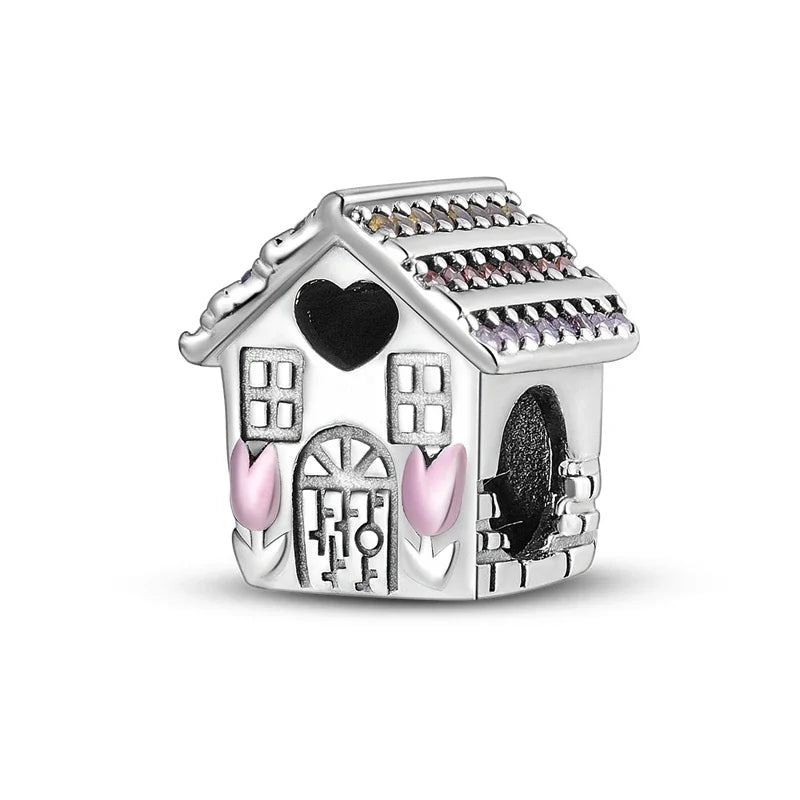 Original 925 Sterling Silver Charms Beads Family Affection Friendship Heart Charm Fit Original Bracelet DIY Women Jewelry Gift