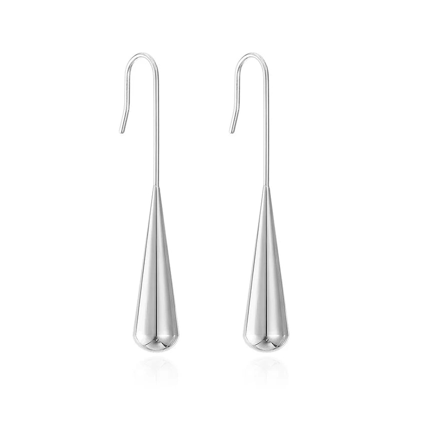 Waterproof Stainless Steel Waterdrop Earrings | Tarnish Resistant Gold Teardrop Earrings | Hypoallergenic Everyday Jewelry for Women | Minimalist Statement Earrings