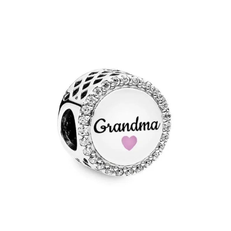 925 Sterling Silver Charm Beads Fit Bracelet Heart Star Flower DIY Jewelry For Women Gift Team Bride Grandma Family Tree