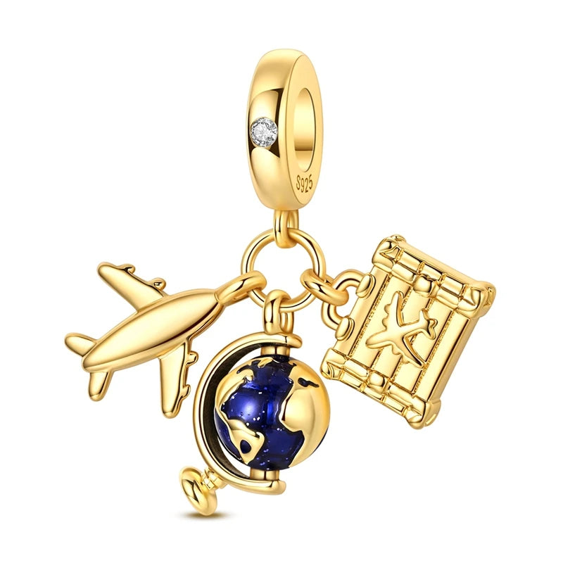 Sterling Silver Gold Plated Charm Variety