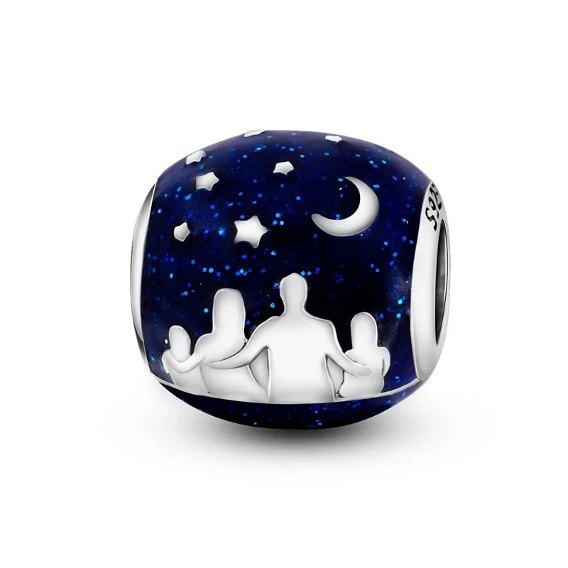 Original 925 Sterling Silver Charms Beads Family Affection Friendship Heart Charm Fit Original Bracelet DIY Women Jewelry Gift