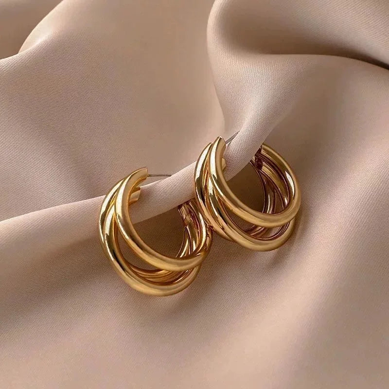 Minimalist Gold Plated Hoop Earrings | Everyday Gold Earrings for Women | Dainty Lightweight Jewelry | Simple Modern Fashion Earrings | Gift for Her