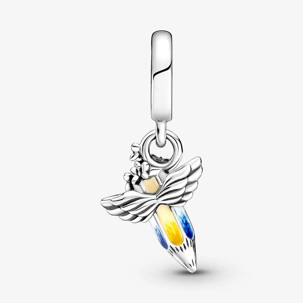 925 Sterling Silver I Love Reading Book Teacher Graduation Charms Beads Fit Original Pendant Bracelet DIY Fashion Woman Jewelry