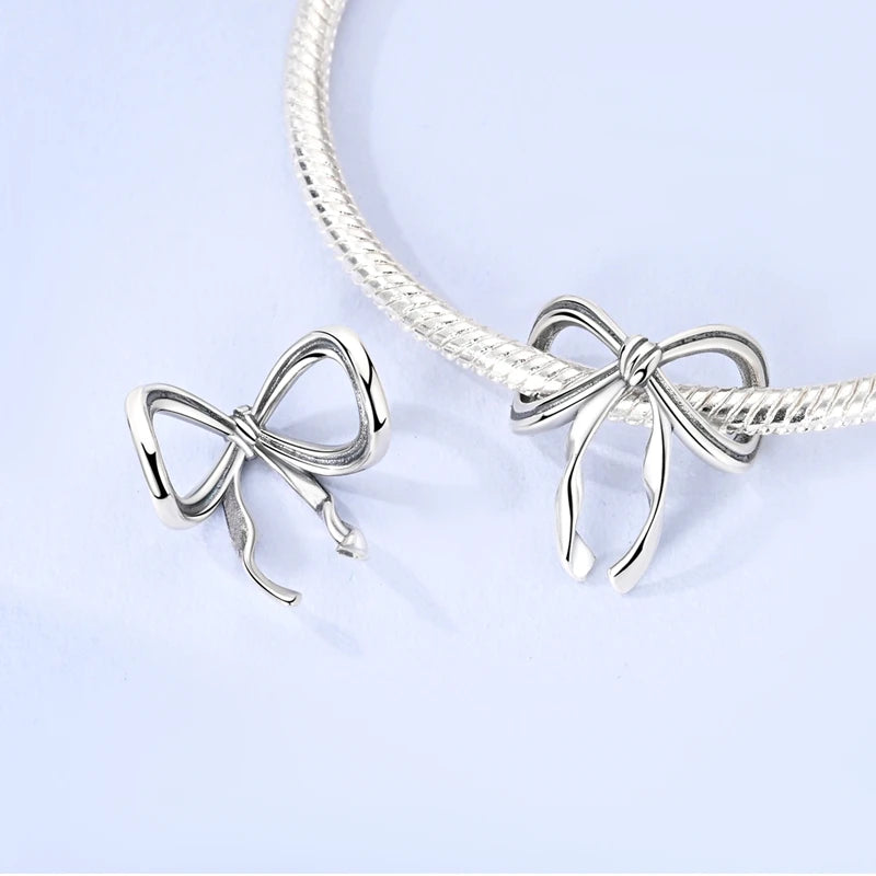 925 Sterling Silver Bowknot Charms