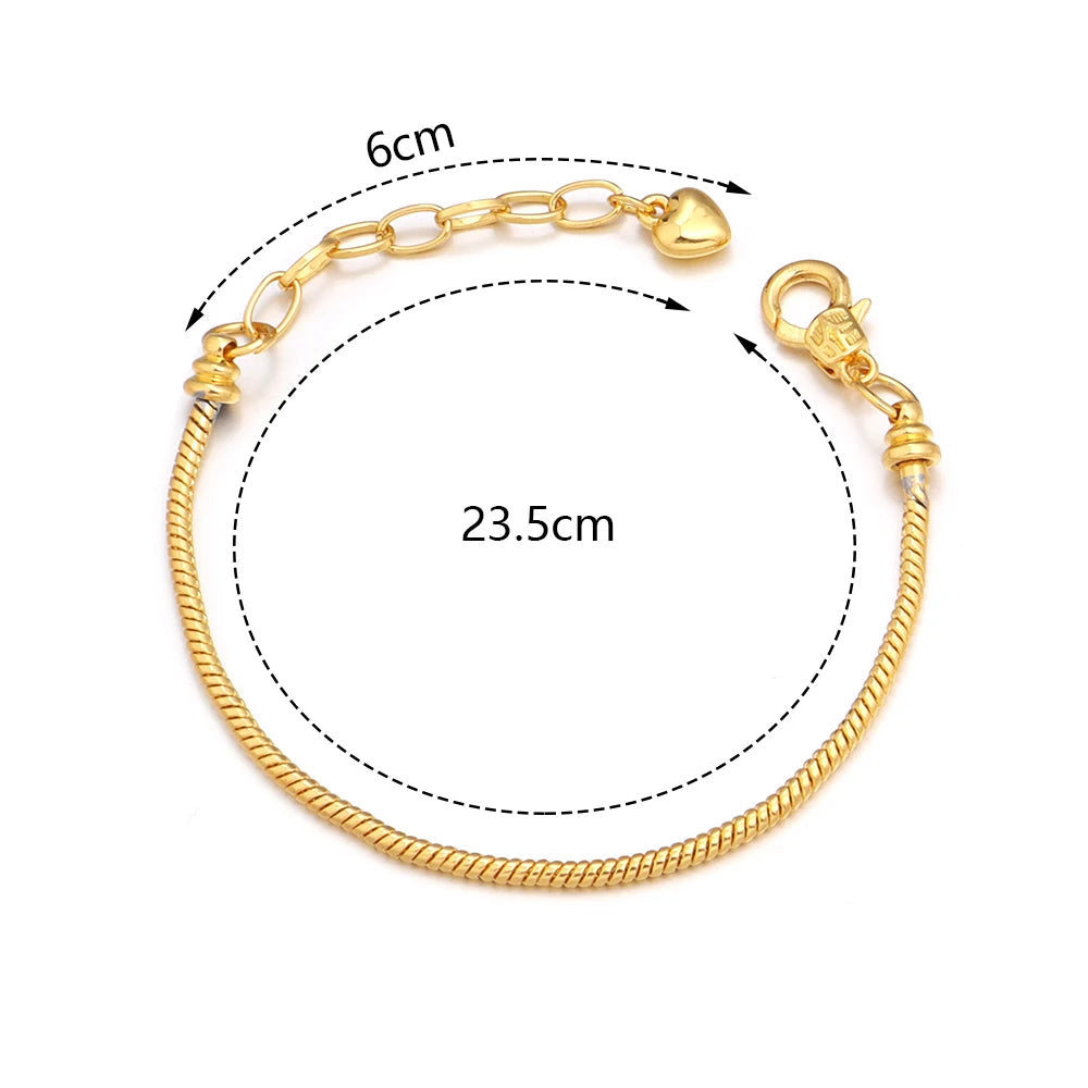 1 Pc Metal Bracelet Charm Beading Snake Link Chain for Handmade Jewelry Makings DIY Original Gifts Creative Friendship Bracelets