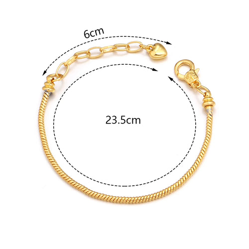 1 Pc Metal Bracelet Charm Beading Snake Link Chain for Handmade Jewelry Makings DIY Original Gifts Creative Friendship Bracelets