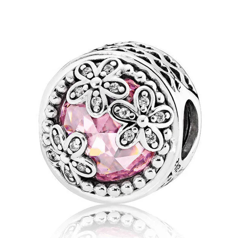 925 Sterling Silver Charm Beads Fit Bracelet Heart Star Flower DIY Jewelry For Women Gift Team Bride Grandma Family Tree