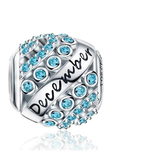 New 2025 925 Silver Birth stone Collection Charm Green Red Pink Yellow Bead Fit Original Bracelet Women Jewelry Gift DIY