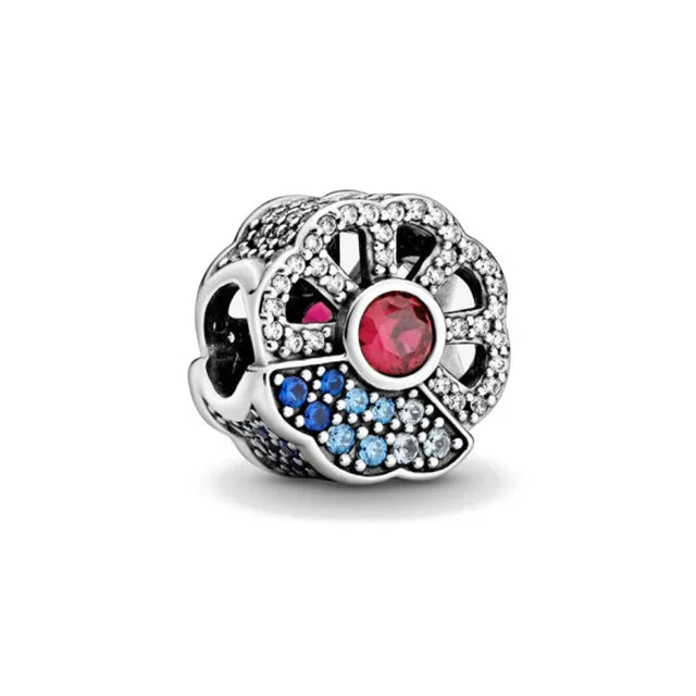 925 Sterling Silver Charm Beads Fit Bracelet Heart Star Flower DIY Jewelry For Women Gift Team Bride Grandma Family Tree