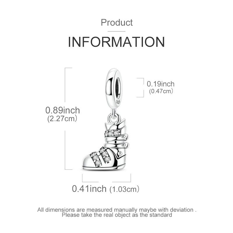 Original 925 Sterling Silver Charms Boot Dreamcatcher Bow Beads Pendants Fit Bracelet Necklace DIY Pendants Jewelry Women Gift