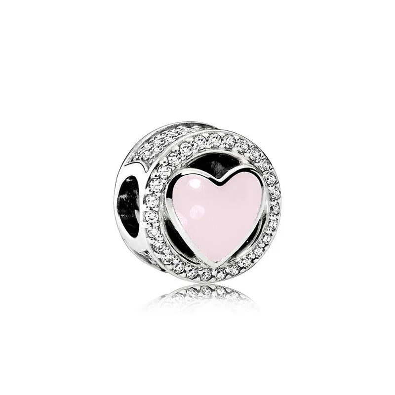 925 Sterling Silver Charm Beads Fit Bracelet Heart Star Flower DIY Jewelry For Women Gift Team Bride Grandma Family Tree