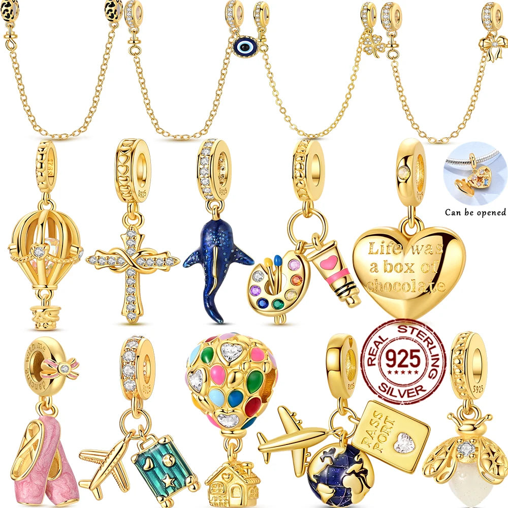 Sterling Silver Gold Plated Charm Variety