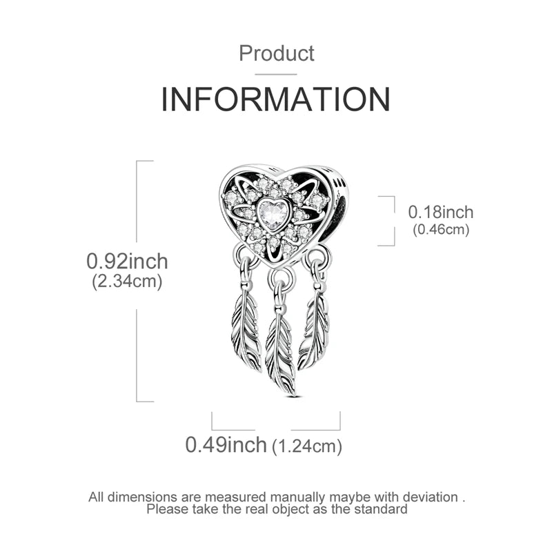 Original 925 Sterling Silver Charms Boot Dreamcatcher Bow Beads Pendants Fit Bracelet Necklace DIY Pendants Jewelry Women Gift