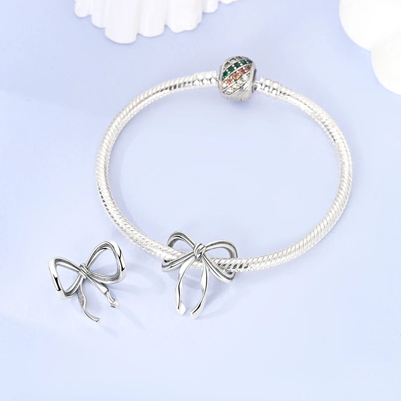 925 Sterling Silver Bowknot Charms