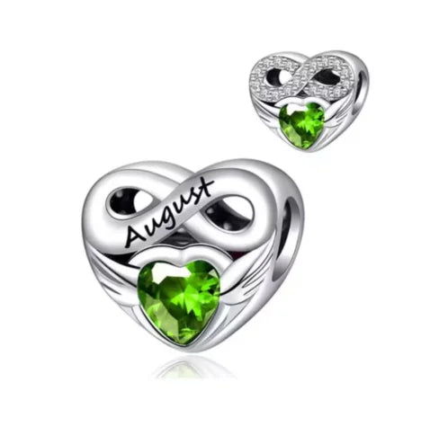 New 2025 925 Silver Birth stone Collection Charm Green Red Pink Yellow Bead Fit Original Bracelet Women Jewelry Gift DIY