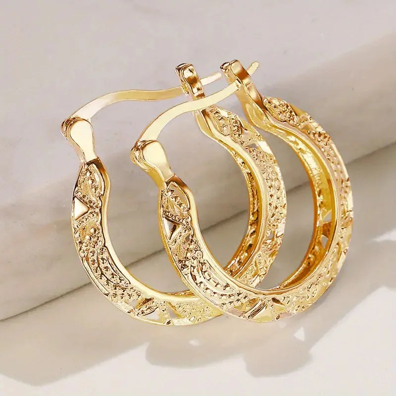 Minimalist Gold Plated Hoop Earrings | Everyday Gold Earrings for Women | Dainty Lightweight Jewelry | Simple Modern Fashion Earrings | Gift for Her